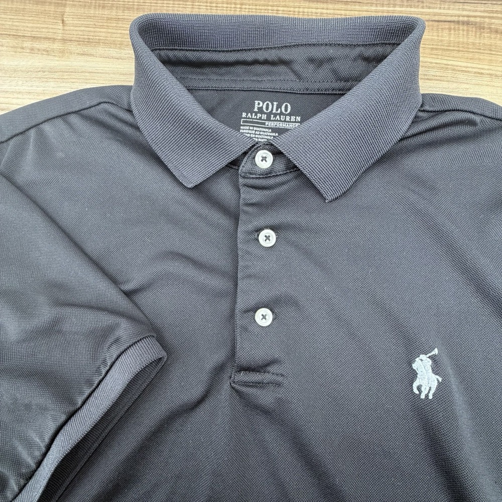Polo Ralph Lauren Performance Polo Mens Small Black Classic Fit Short Sleeve